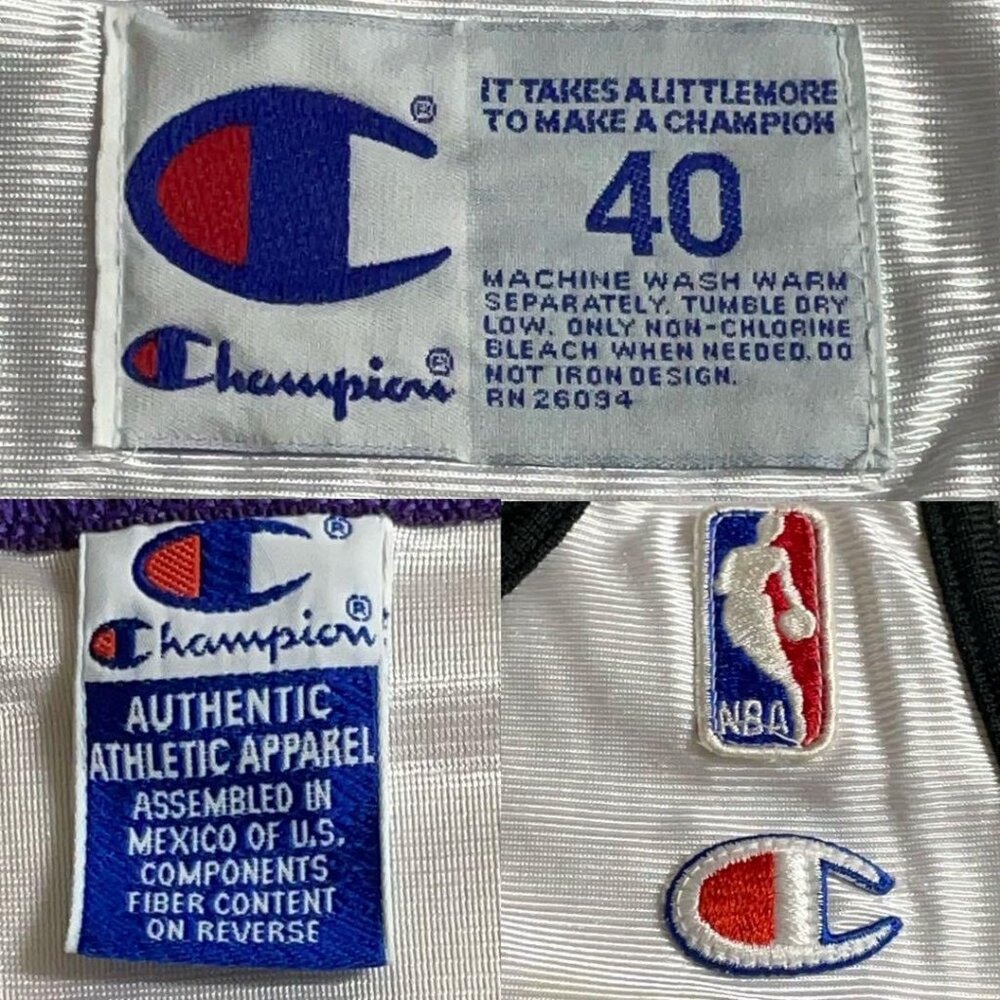 Champion - Sacramento Kings Mitch Richmond vtg jersey (1998) RARE Ribbed Home 40 - Picture 5 of 6